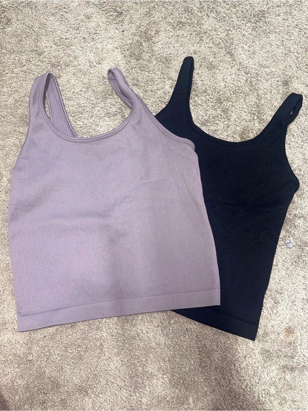 A New Day Women’s Large Ribbed Crop Tank Tops Nylon Spandex